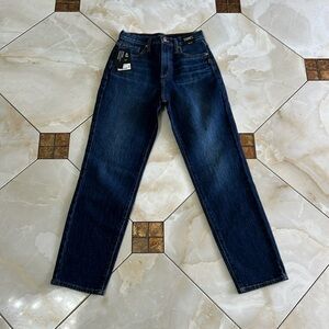 5 pockets high rise straight leg jeans